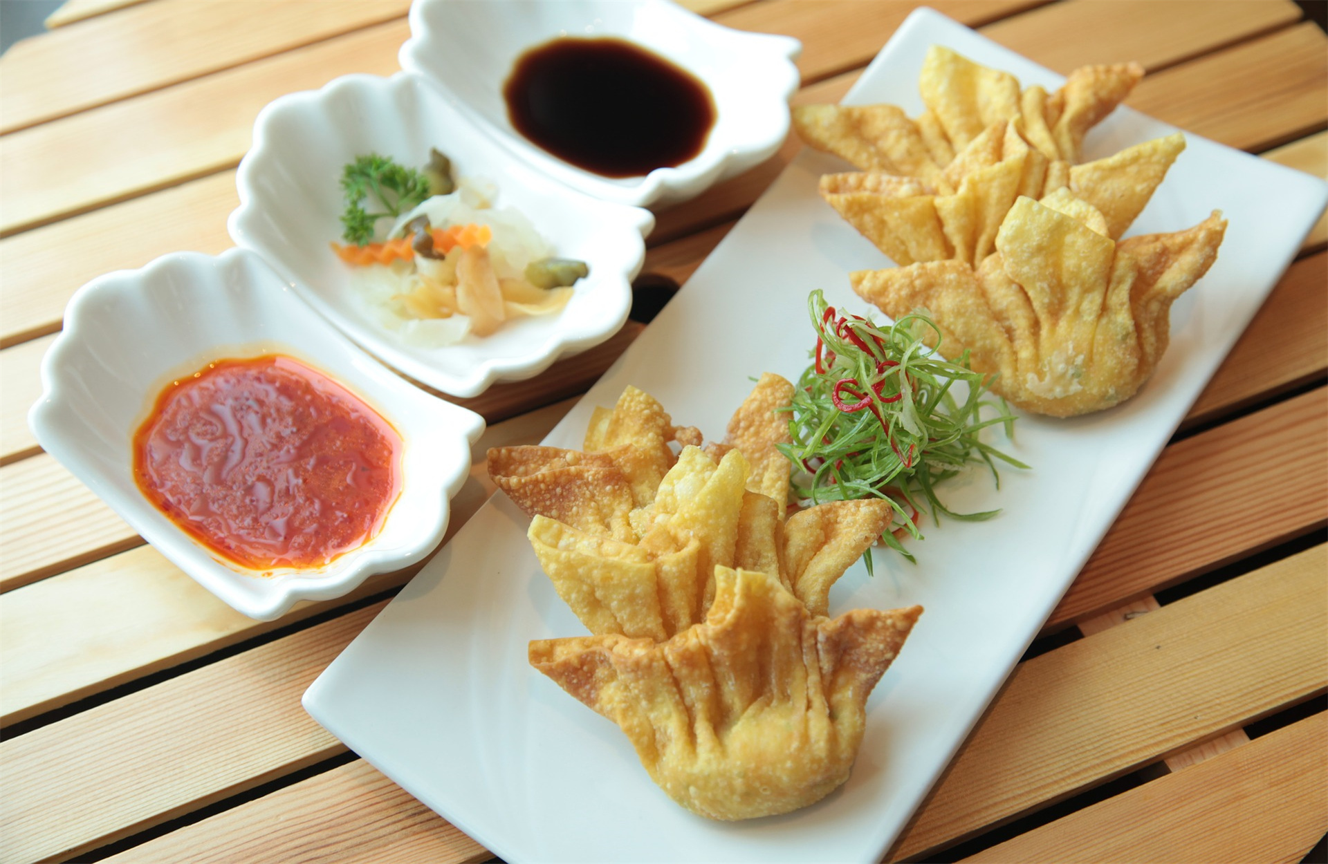 Fried Wontons at Tipsy Dumpling, Chinese Restaurant in Greenbrae