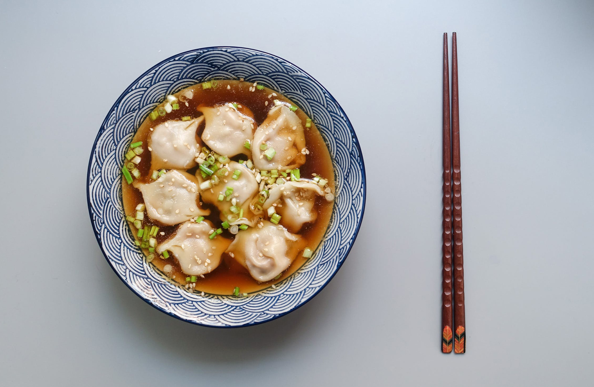 Wontons in Red Oil at Tipsy Dumpling, Chinese Restaurant in Greenbrae