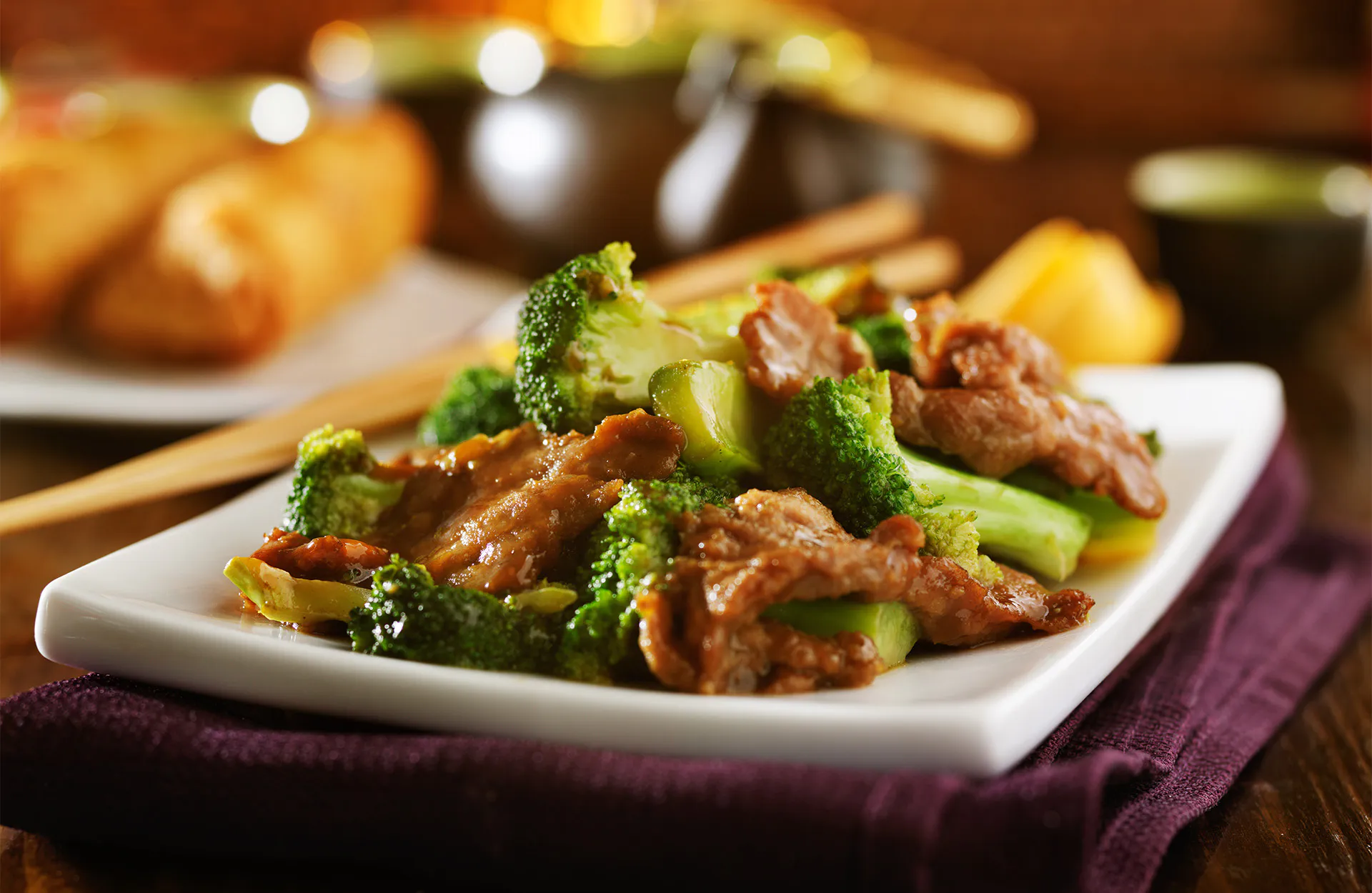 Kale Beef at Tipsy Dumpling, Chinese Restaurant in Greenbrae